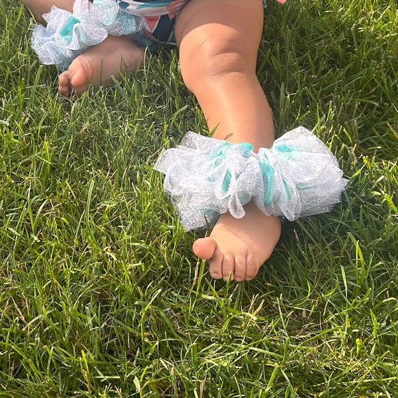 Custom Ribbon Anklet Ribbon sockless 🎀 Tutu AnkletsRuffleTutu Sock 2colors - Picture 8 of 9